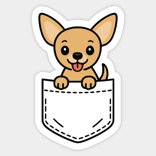 Cute Chihuahua Puppy Pocket Pal Funny Chihuahua Small Dog Sticker